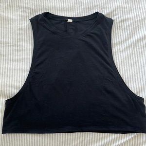 Lululemon cropped black tank top